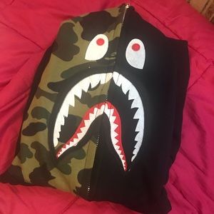 Bape split camo hoodie